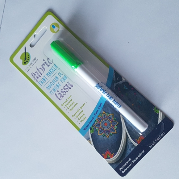 Permanent Fabric Paint Marker (Neon Green) - Picture 8 of 10